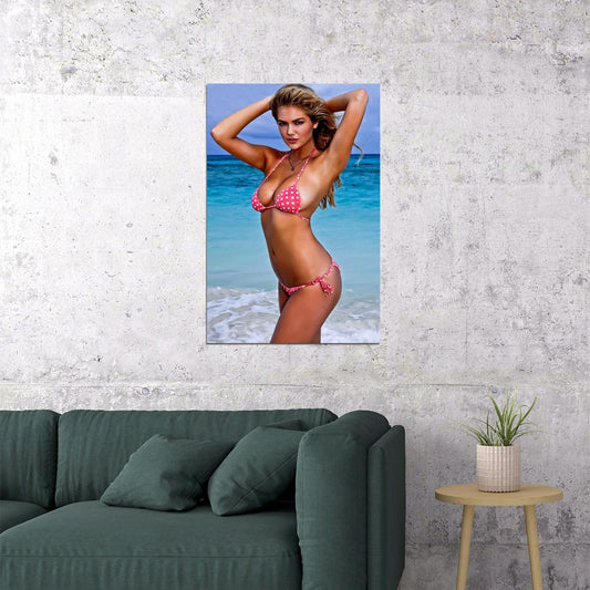 Kate Upton Sexy Swimsuit Model Beach Photo Poster Wall Art Print Home Wall Decor