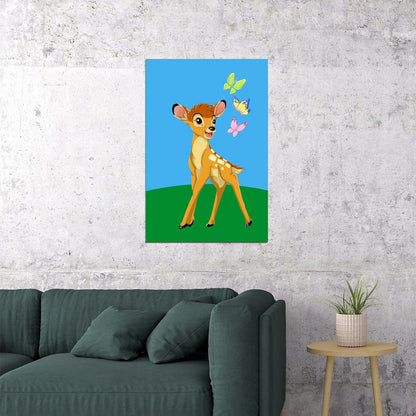 Bambi Thumper Flower Deer Collectible Movie Poster Wall Art Print Home Wall Decor