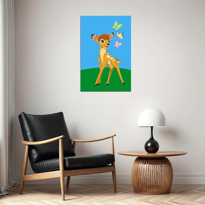 Bambi Thumper Flower Deer Collectible Movie Poster Wall Art Print Home Wall Decor
