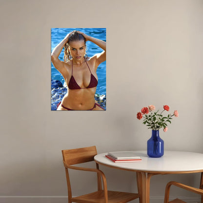 Tanya Mityushina Russian Model Hot Swimsuit Pose Poster Wall Art Print Home Wall Decor