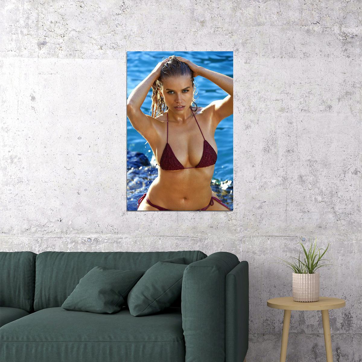 Tanya Mityushina Russian Model Hot Swimsuit Pose Poster Wall Art Print Home Wall Decor