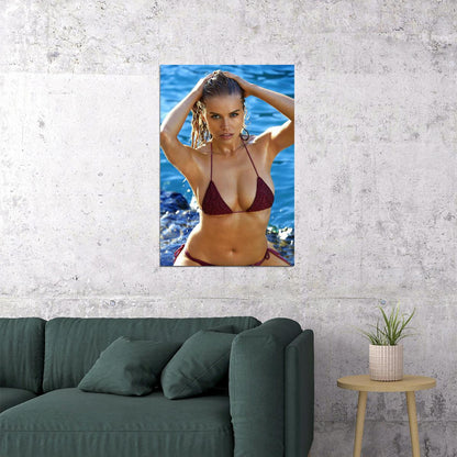 Tanya Mityushina Russian Model Hot Swimsuit Pose Poster Wall Art Print Home Wall Decor