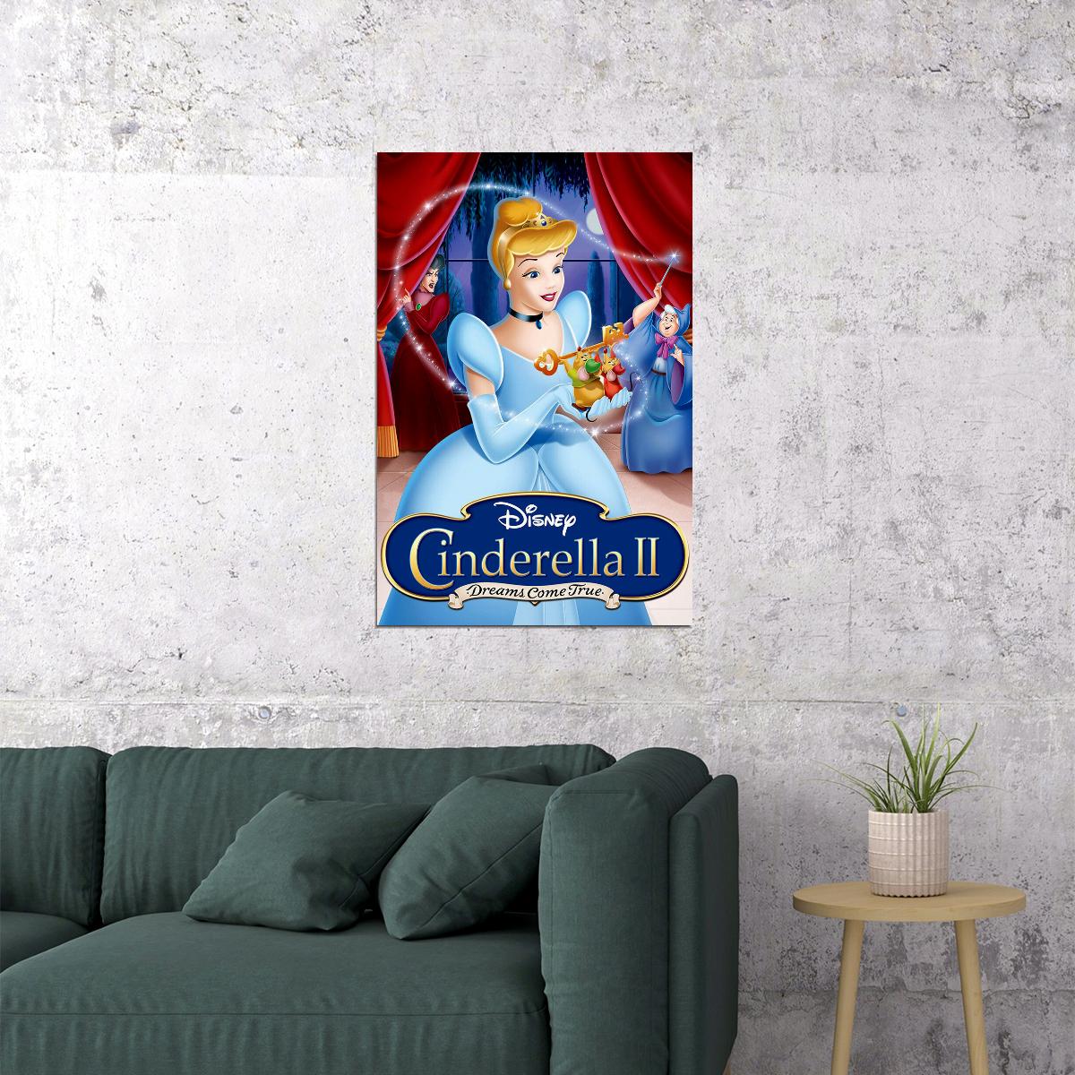 Cinderella Ii Dreams Come True 3 Mice Prince Movie Poster Wall Art Print Home Wall Decor