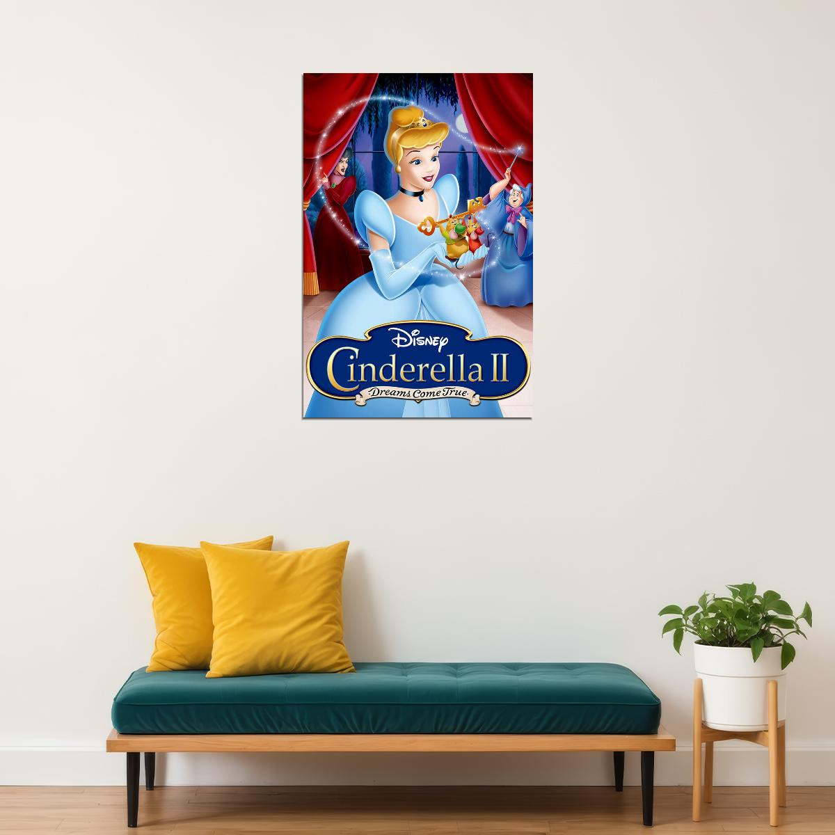 Cinderella Ii Dreams Come True 3 Mice Prince Movie Poster Wall Art Print Home Wall Decor
