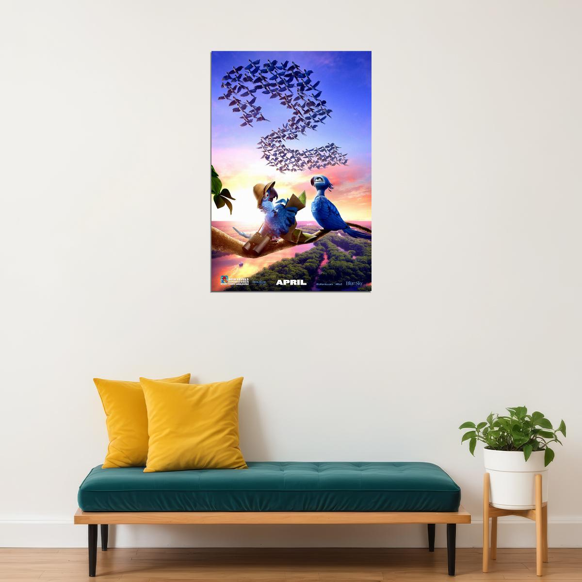Rio 2 Parrot Monkey Jungle Movie Picture Poster Wall Art Print Home Wall Decor