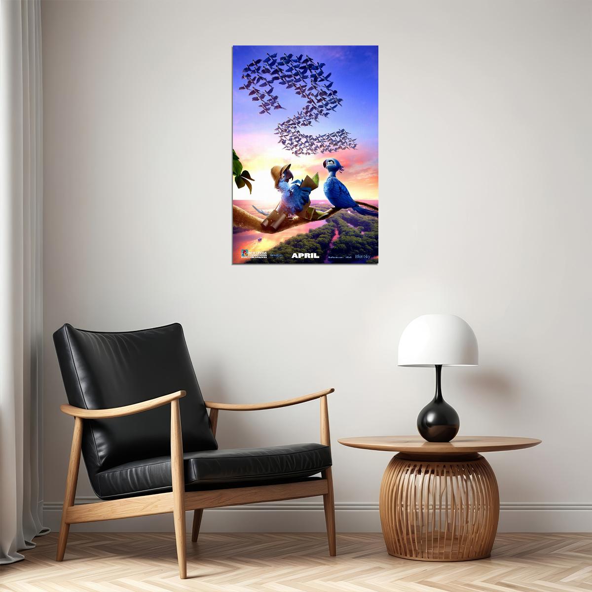 Rio 2 Parrot Monkey Jungle Movie Picture Poster Wall Art Print Home Wall Decor