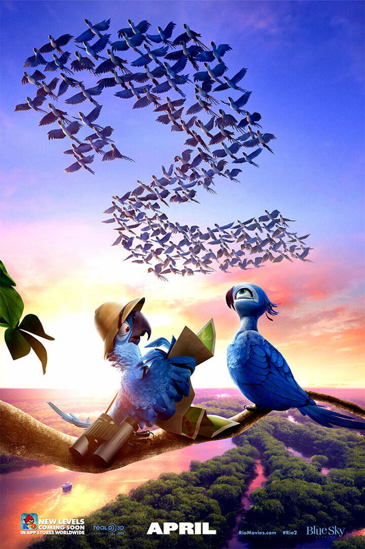 Rio 2 Parrot Monkey Jungle Movie Picture Poster Wall Art Print Home Wall Decor