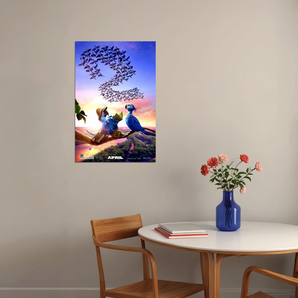 Rio 2 Parrot Monkey Jungle Movie Picture Poster Wall Art Print Home Wall Decor