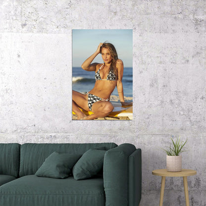 Hannah Davis Surfboard Beach Sexy Model Poster Wall Art Print Home Wall Decor