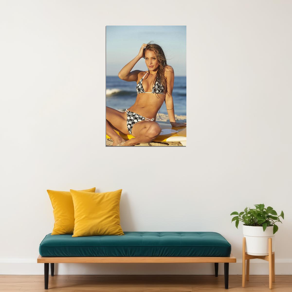 Hannah Davis Surfboard Beach Sexy Model Poster Wall Art Print Home Wall Decor