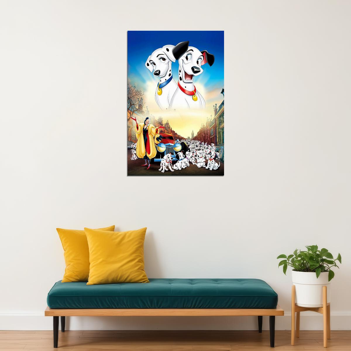 Puppies Dalmatian Dogs 101 Dalmatians Movie Poster Wall Art Print Home Wall Decor