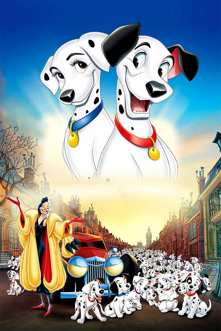 Puppies Dalmatian Dogs 101 Dalmatians Movie Poster Wall Art Print Home Wall Decor