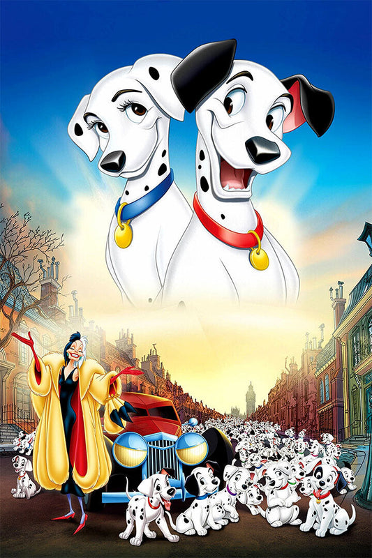 Puppies Dalmatian Dogs 101 Dalmatians Movie Poster Wall Art Print Home Wall Decor
