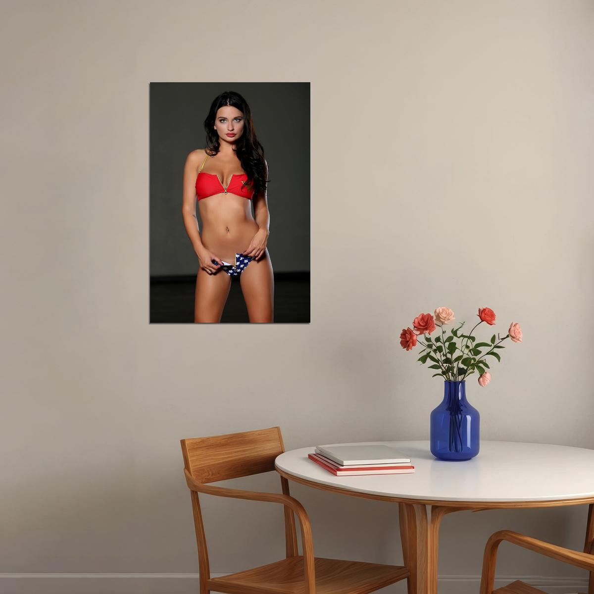 2015 Adults Magazine Brittney Shumaker Model Poster Wall Art Print Home Wall Decor