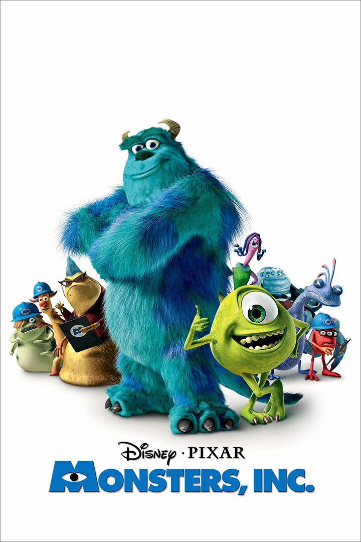 Monsters Sulley Mike Boo Celia Randal Movie Poster Wall Art Print Home Wall Decor