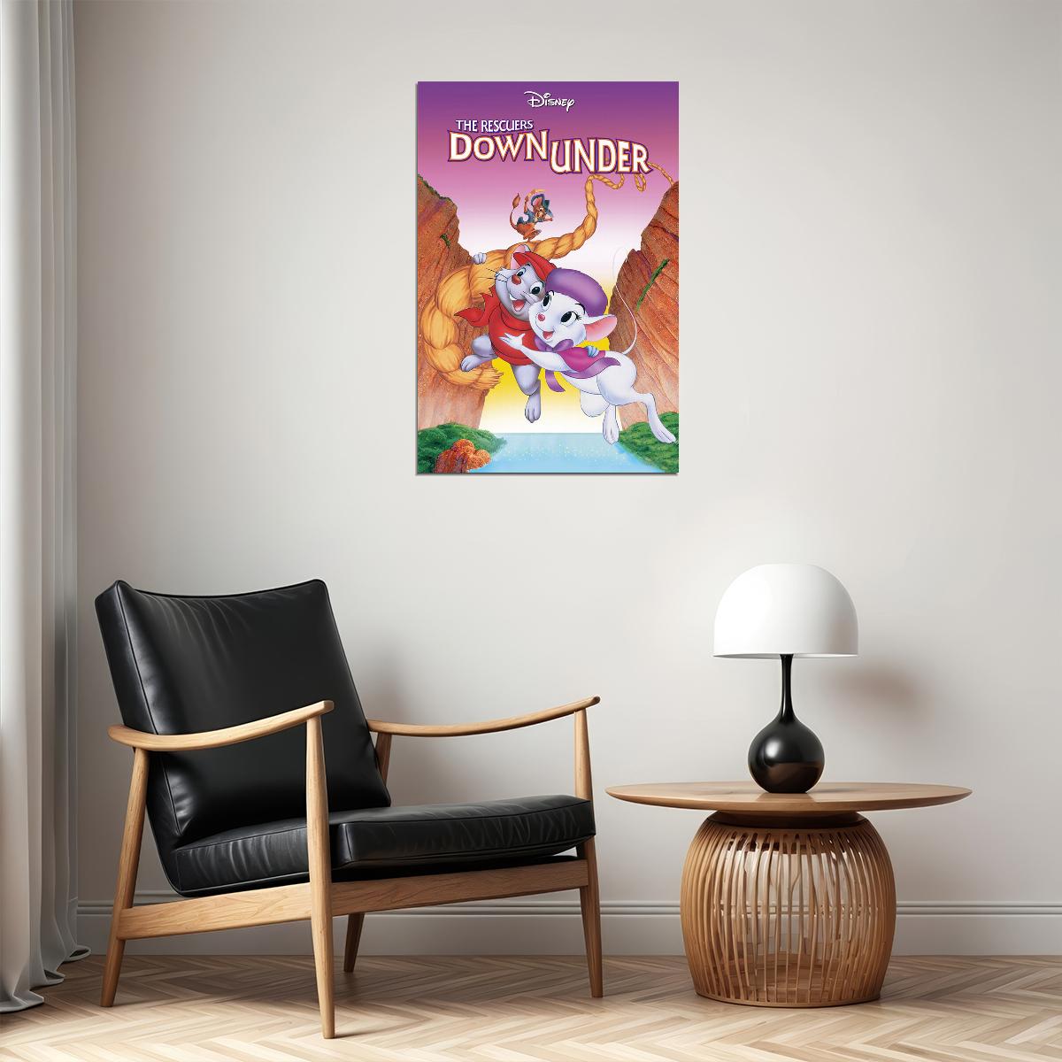 The Rescuers Down Under Animated Movie Poster Wall Art Print Home Wall Decor