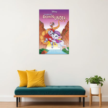 The Rescuers Down Under Animated Movie Poster Wall Art Print Home Wall Decor