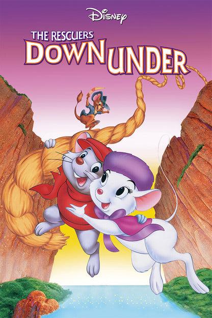 The Rescuers Down Under Animated Movie Poster Wall Art Print Home Wall Decor