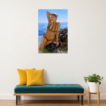 Kate Upton Photo Model Island Beach Poster Wall Art Print Home Wall Decor