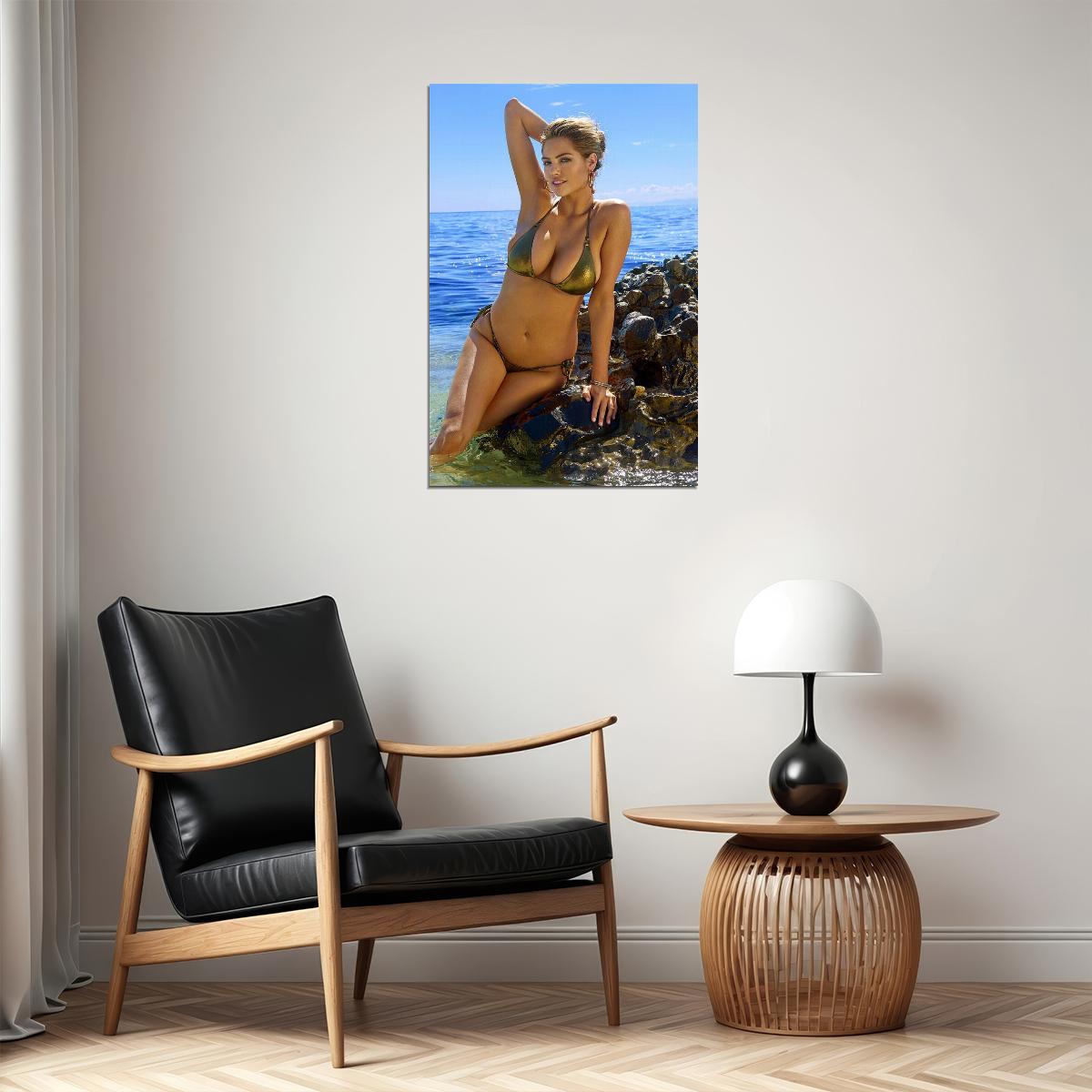 Kate Upton Photo Model Island Beach Poster Wall Art Print Home Wall Decor