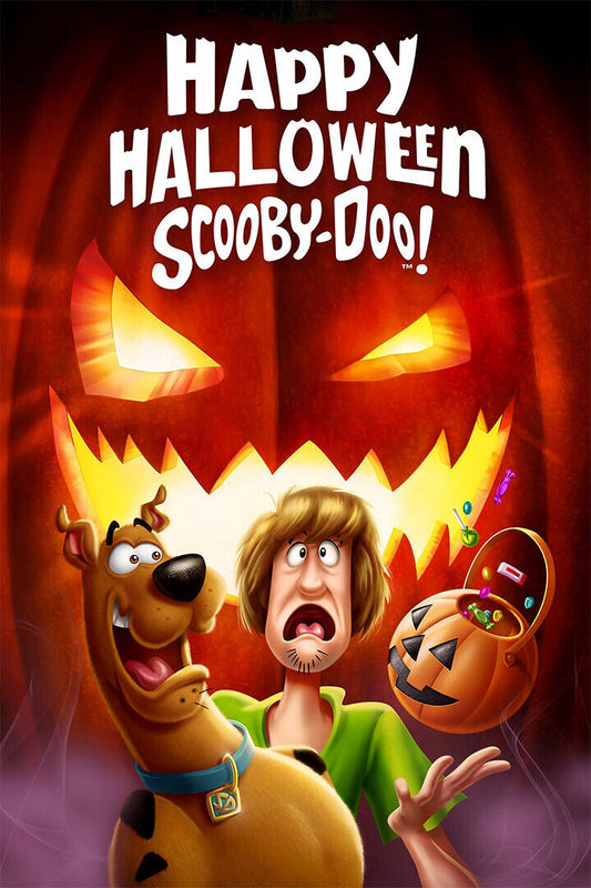 Scooby Doo Halloween Pumpkin Carving Cartoon Film Poster Wall Art Print Home Wall Decor