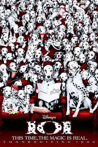 Cartoon 101 Dalmatians Puppy Dog Movie Poster Wall Art Print Home Wall Decor