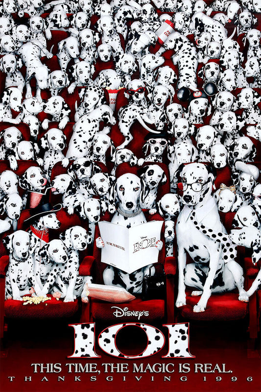 Cartoon 101 Dalmatians Puppy Dog Movie Poster Wall Art Print Home Wall Decor
