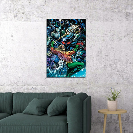 Comics Superhero Jason Mamoa Aquaman Movie Poster Wall Art Print Home Wall Decor