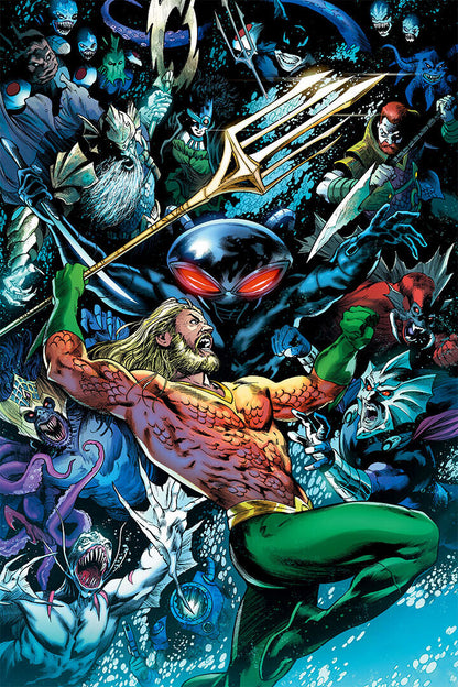 Comics Superhero Jason Mamoa Aquaman Movie Poster Wall Art Print Home Wall Decor