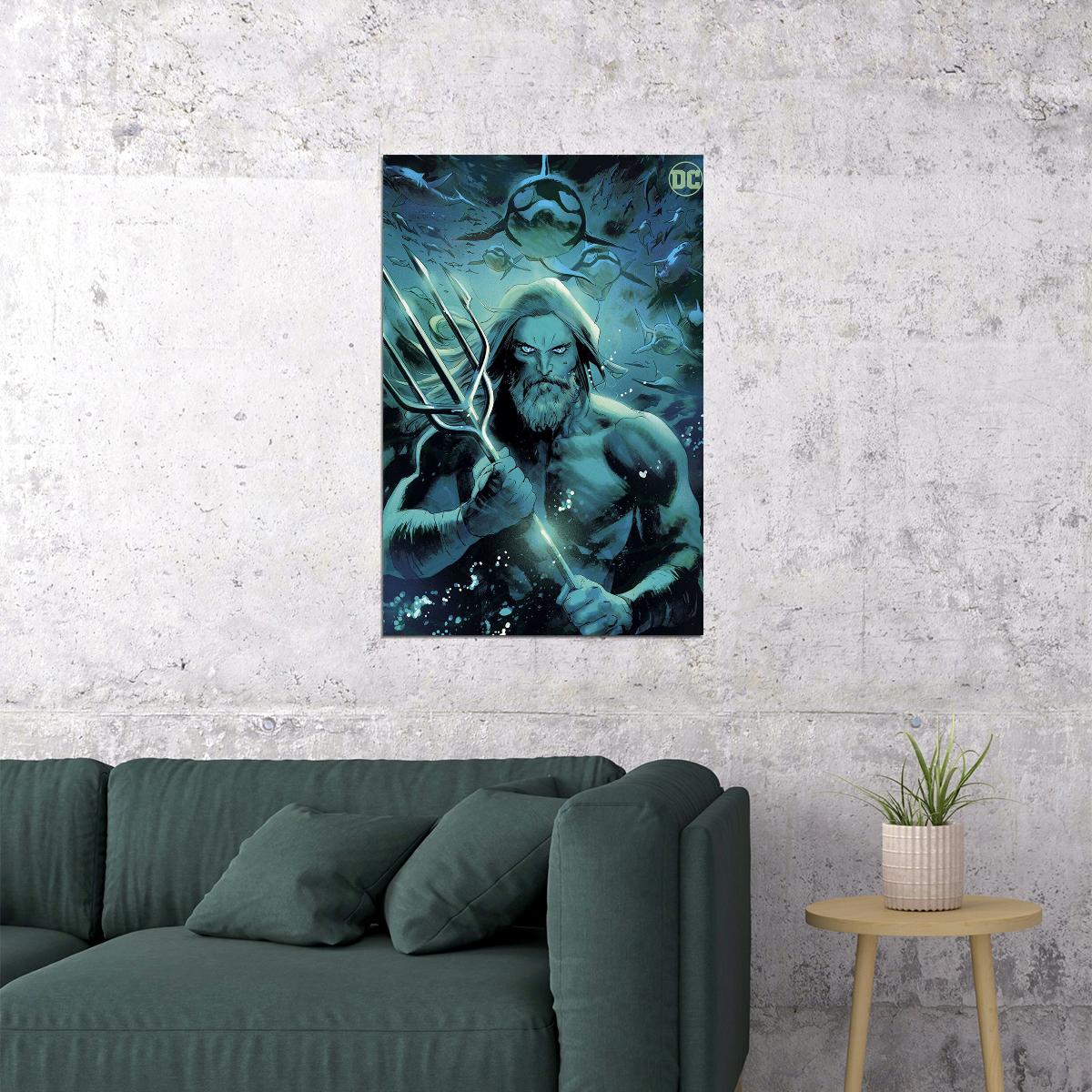 Jason Momoa Fish Aquatic Movie Aquaman Poster Wall Art Print Home Wall Decor