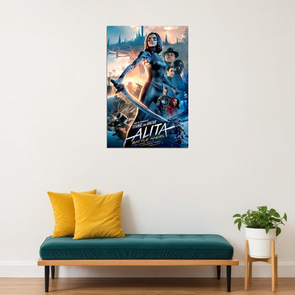 Alita Battle Angel Cyborg Manga Warrior 2019 Movie Poster Wall Art Print Home Wall Decor