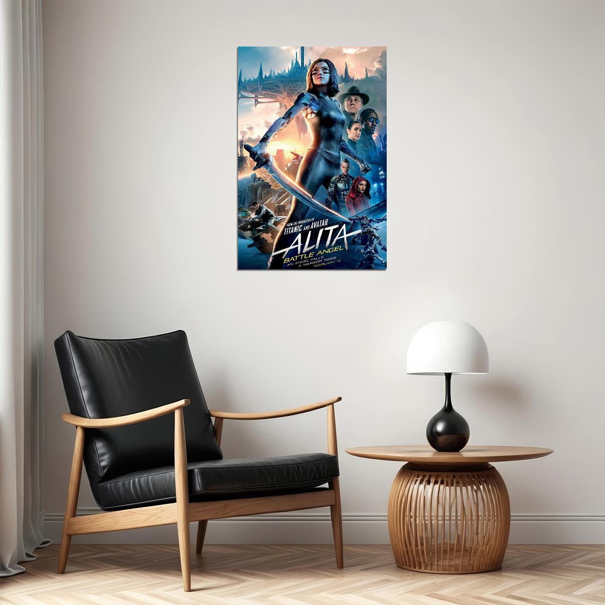 Alita Battle Angel Cyborg Manga Warrior 2019 Movie Poster Wall Art Print Home Wall Decor