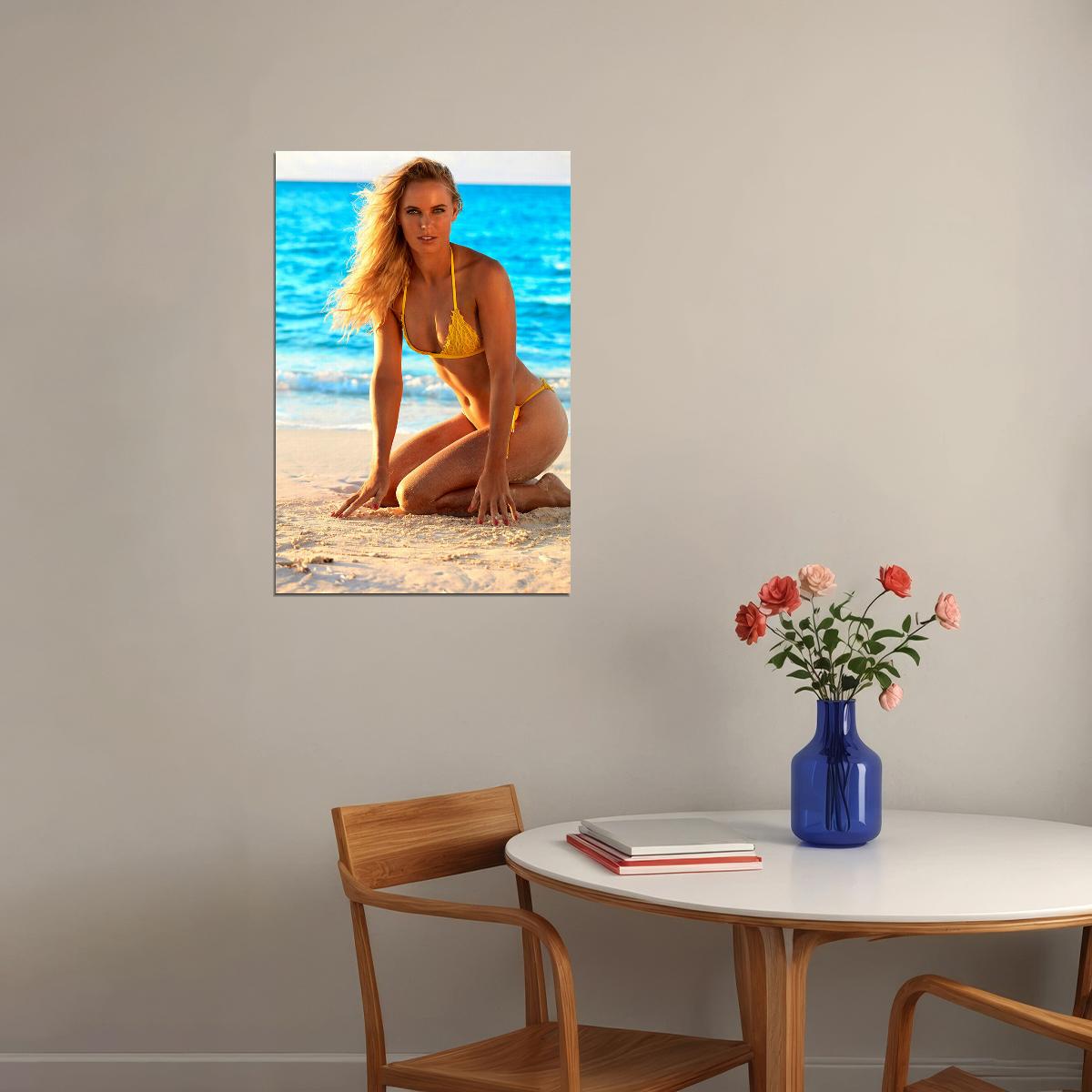 Caroline Wozniacki Swimsuit Model Tennis Player Poster Wall Art Print Home Wall Decor