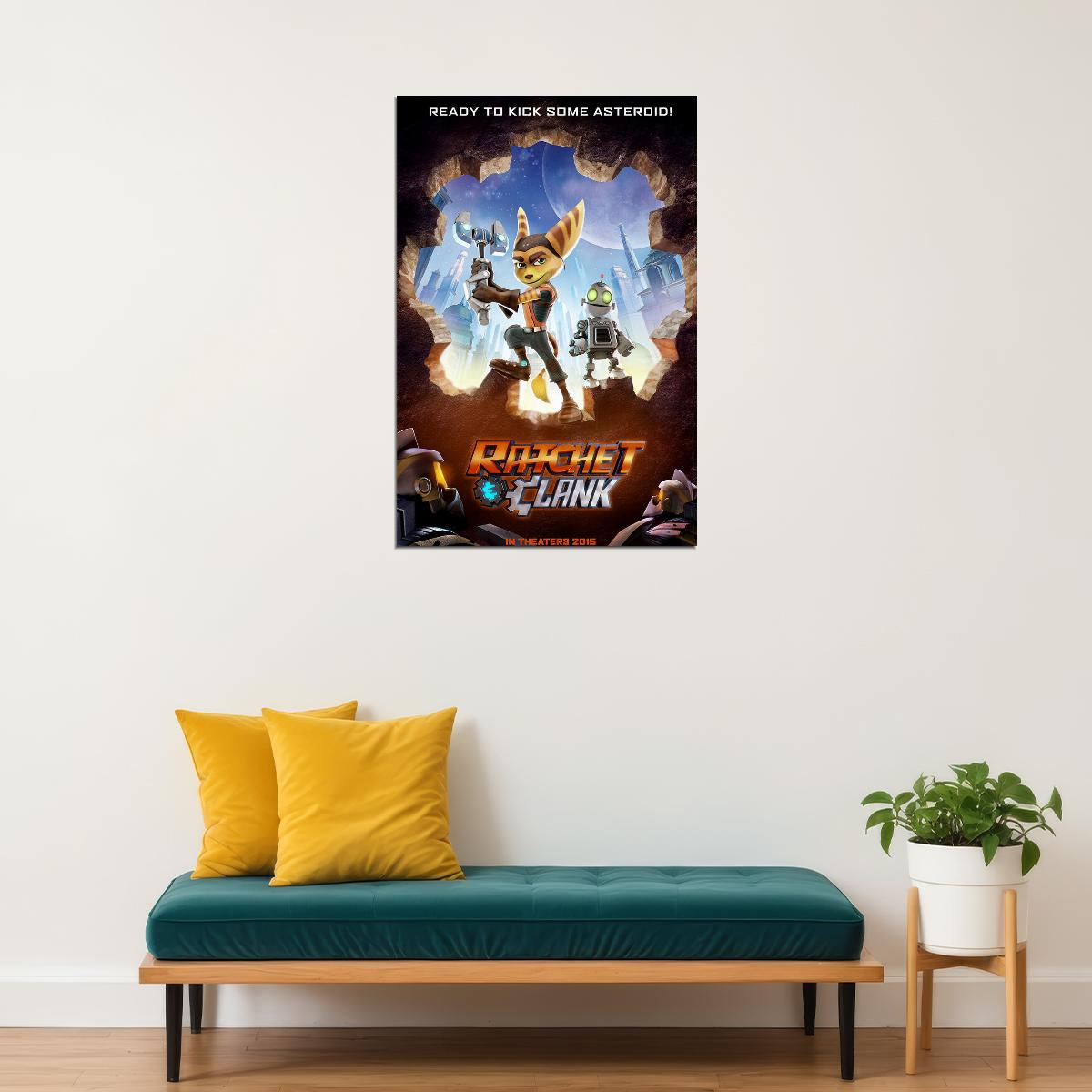 Ratchet And Clank Ready To Kick Some Asteroid Movie Poster Wall Art Print Home Wall Decor
