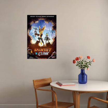 Ratchet And Clank Ready To Kick Some Asteroid Movie Poster Wall Art Print Home Wall Decor