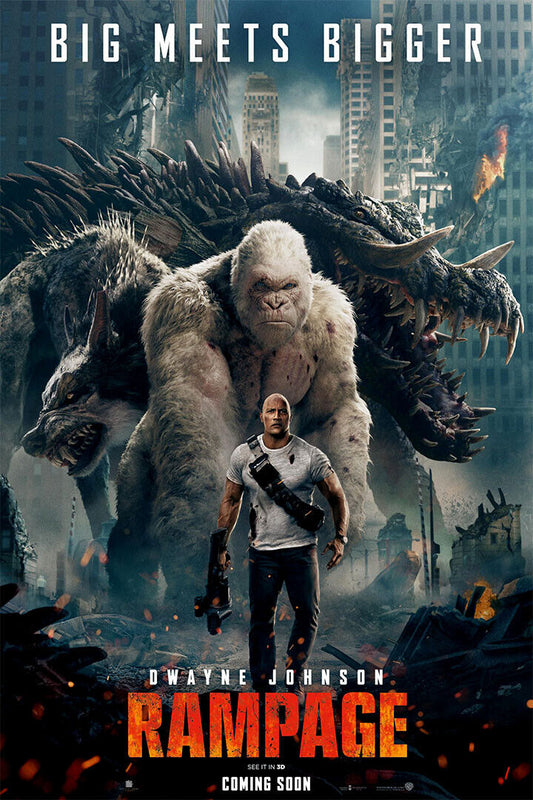 Rampage 2018 Science Fiction Movie Poster Wall Art Print Home Wall Decor