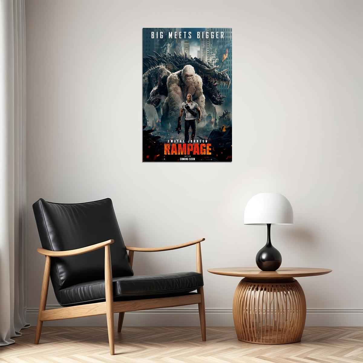 Rampage 2018 Science Fiction Movie Poster Wall Art Print Home Wall Decor