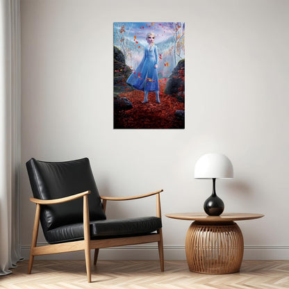 Frozen Ii Magical Spell Olaf Anna Elsa Movie Poster Wall Art Print Home Wall Decor