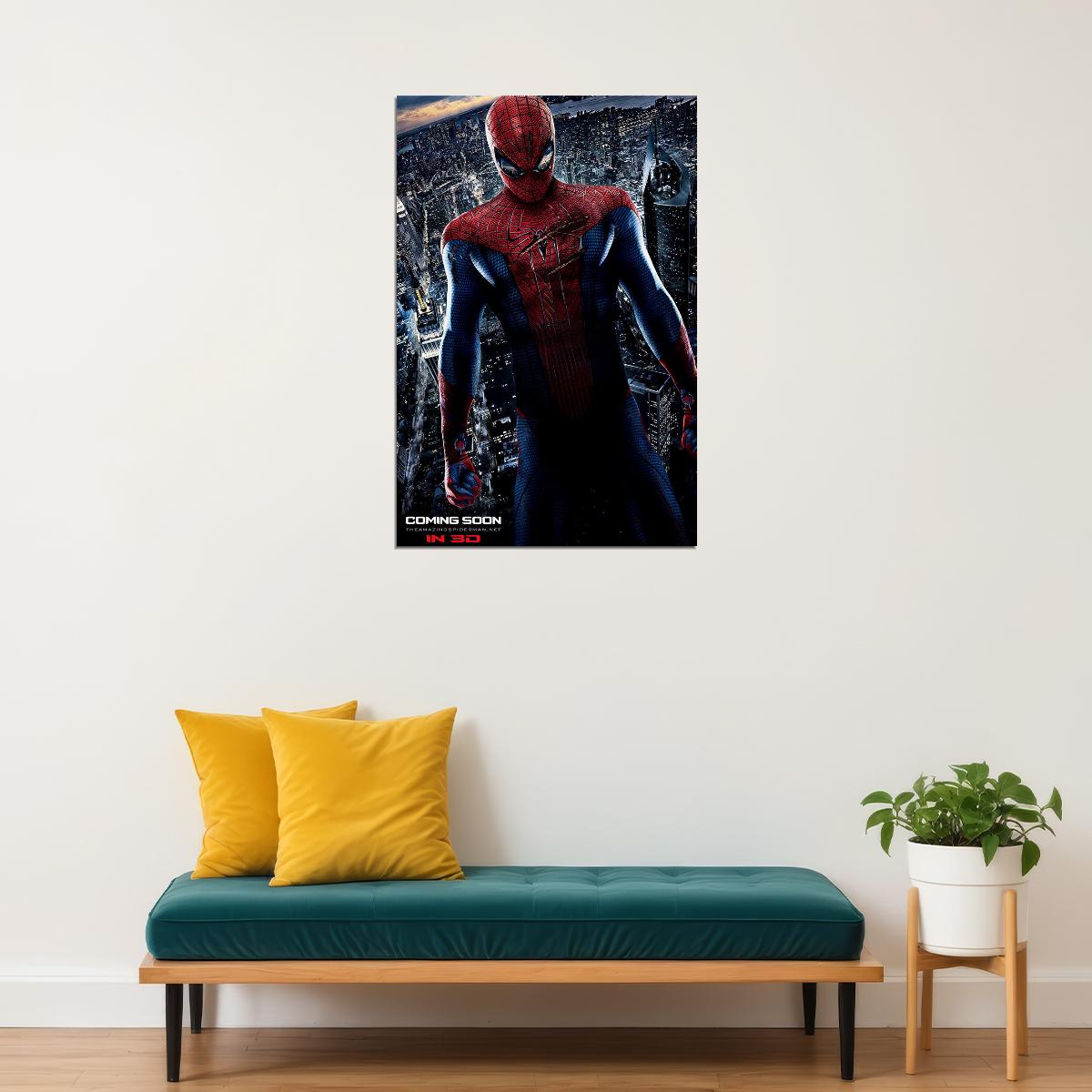 Amazing Spiderman Movie Night City Poster Wall Art Print Home Wall Decor