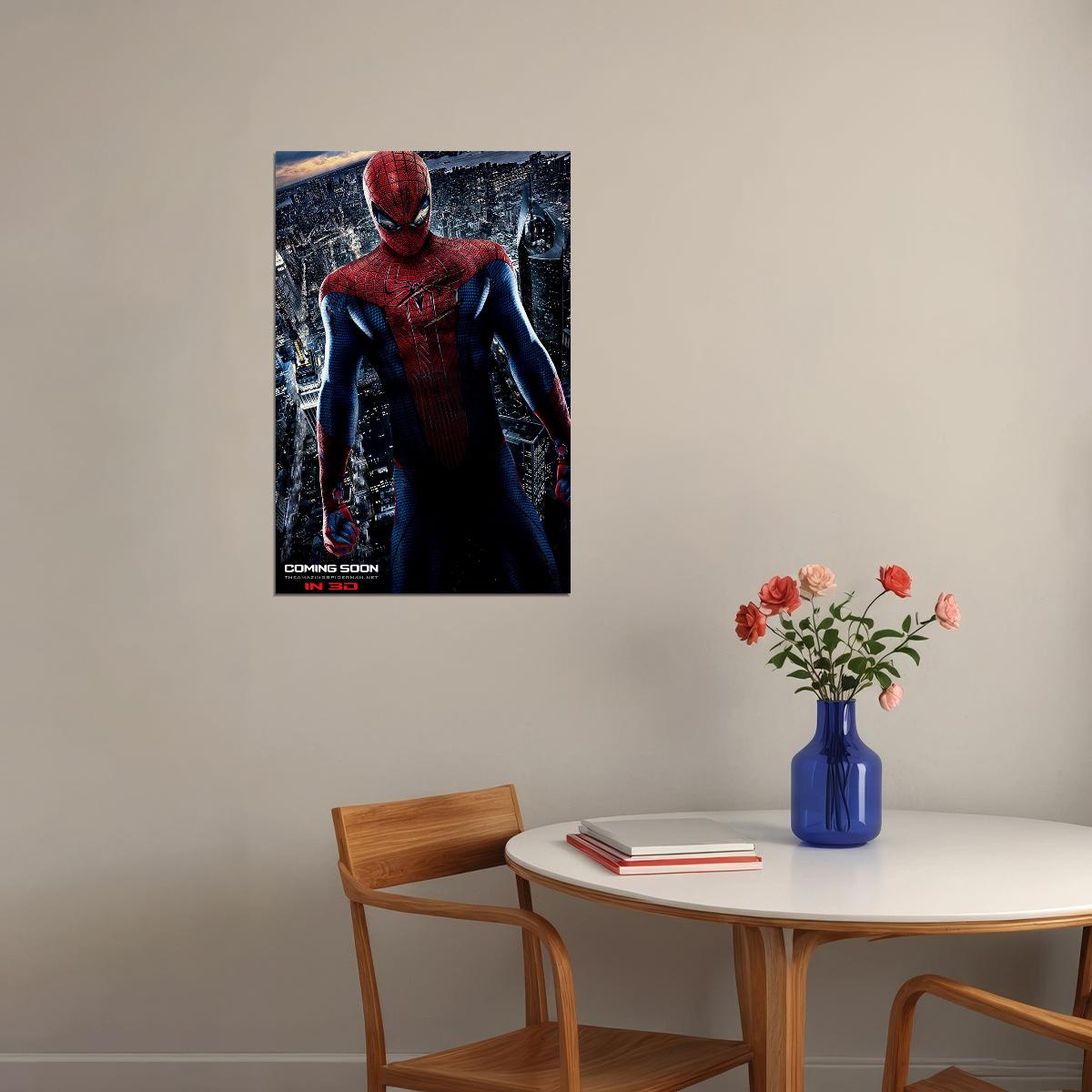 Amazing Spiderman Movie Night City Poster Wall Art Print Home Wall Decor