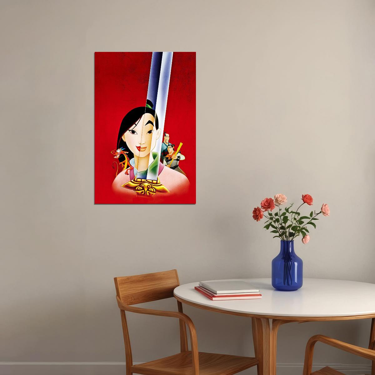 Mulan 1998 Mushu Cri-kee Animated Movie Poster Wall Art Print Home Wall Decor