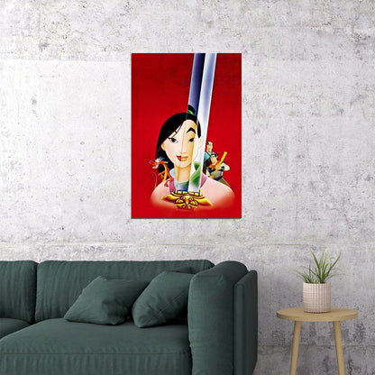 Mulan 1998 Mushu Cri-kee Animated Movie Poster Wall Art Print Home Wall Decor