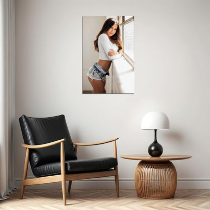Shelby Chesnes Sexy Swimsuit Model Posing By The Window Poster Wall Art Print Home Wall Decor