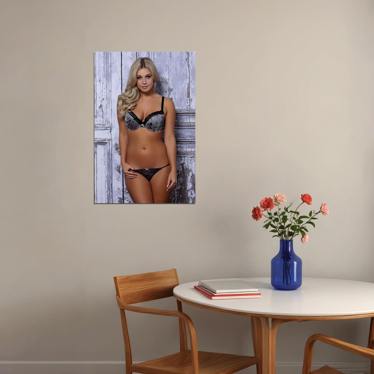 Magazine Centerfold Ciara Price Sexy Lingerie Model Poster Wall Art Print Home Wall Decor
