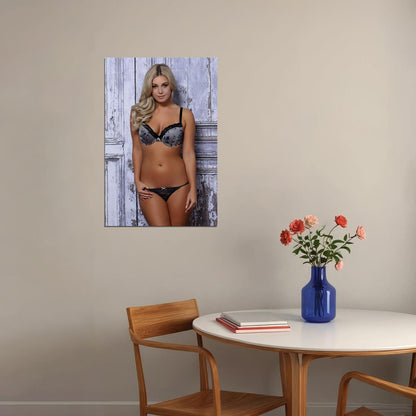 Magazine Centerfold Ciara Price Sexy Lingerie Model Poster Wall Art Print Home Wall Decor