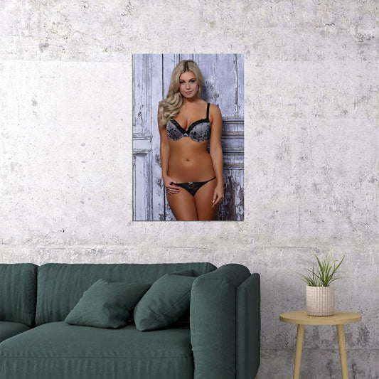 Magazine Centerfold Ciara Price Sexy Lingerie Model Poster Wall Art Print Home Wall Decor