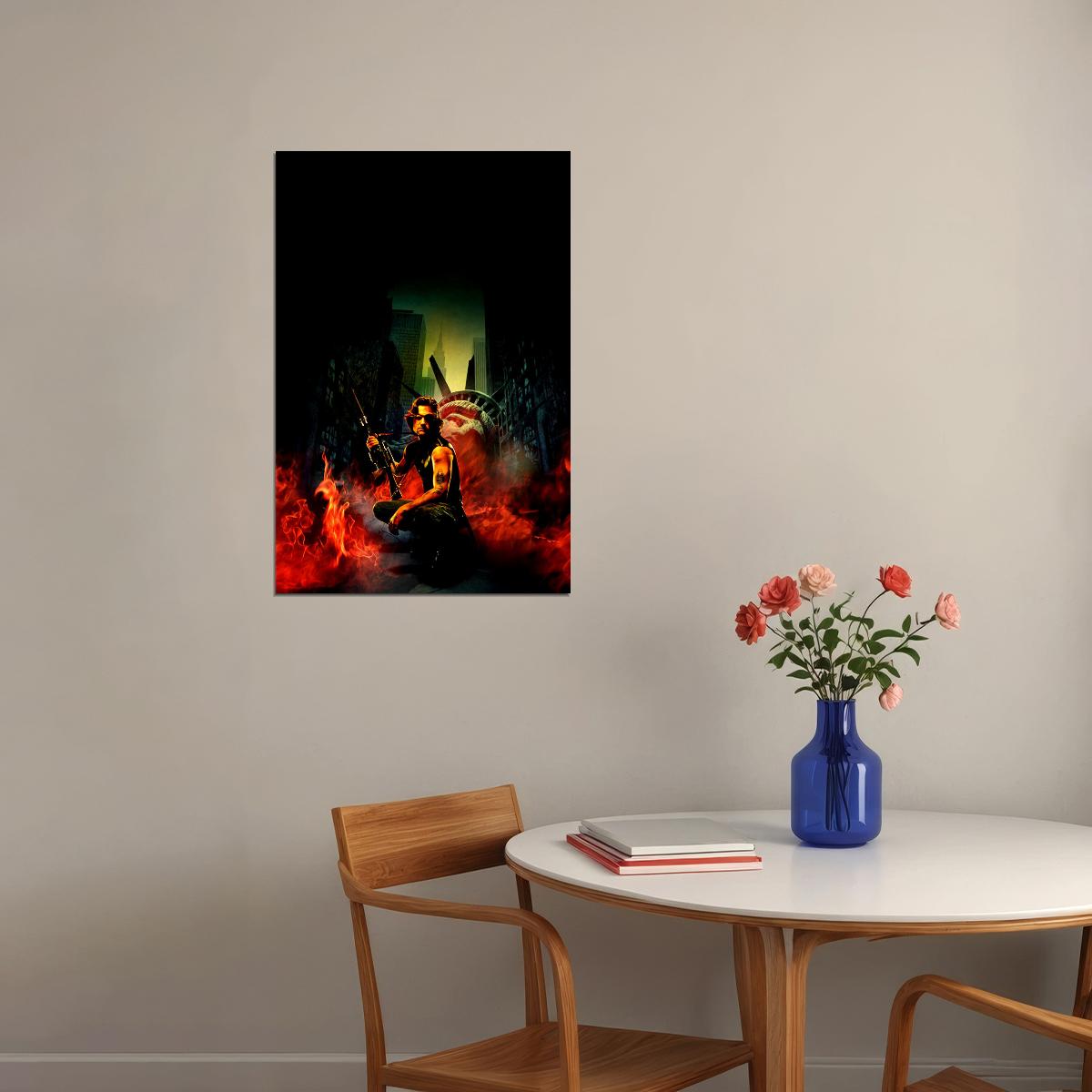 Escape From New York Snake Plissken Kurt Russell Movie Poster Wall Art Print Home Wall Decor