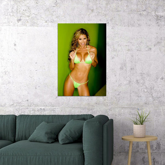 Magazine Playmate Jennifer Walcott Sexy Swimsuit Model Poster Wall Art Print Home Wall Decor
