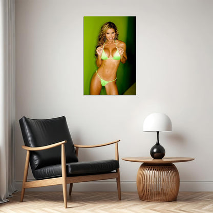 Magazine Playmate Jennifer Walcott Sexy Swimsuit Model Poster Wall Art Print Home Wall Decor