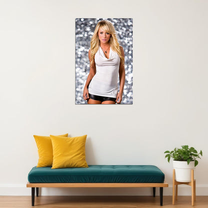 Magazine Playmate Sara Underwood Sexy Lingerie Model Poster Wall Art Print Home Wall Decor